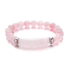 IQIC Link Pheromone Bracelet for Women Pink Quartz Crystal Pheromone Bracelet Rose Quartz Stretch Bracelets Healing Crystal Bracelet Green Natural Stone Bracelets Jewelry