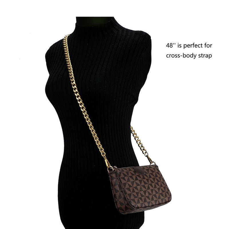 Xiazw Medium Size Fabulous Metal Shoulder Crossbody Purse Strap Replacement