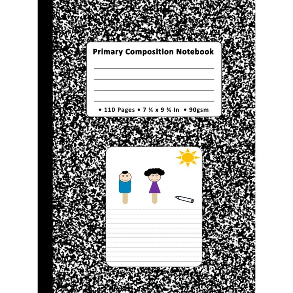 Primary Composition Notebook: 100 Pages, 9 3/4 x 7 1/4