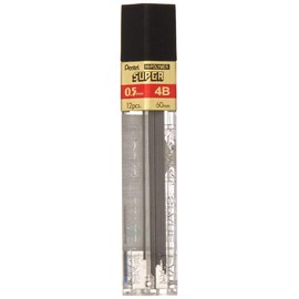 Pentel Lead Refill, 4B Hardness, 5mm 12 per Tube, Black (C505-4B)