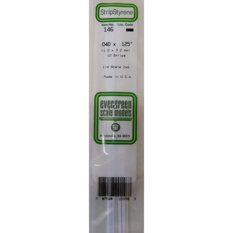 .040 x .125 Strips (10) Evergreen