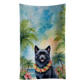 Schipperke Luau Kitchen Towel