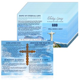 JDLL 300 Pcs Gospel Tract Card Salvation Plan Cards Bible Tracts Christian Tracts Inspirational Bible Verses Greeting Church Supplies (Today,I Pray - KJV)