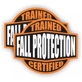 Unbranded/Generic -2- Fall Protection Trained | Certified Hard Hat Stickers Safety Helmet Decals