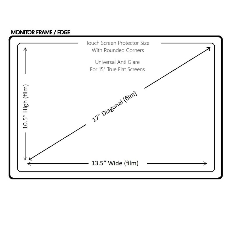 Accurate Films Anti-Glare 15" POS Touch Screen Protector For HiSense/HiStone