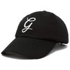 DALIX Initial Hat Letter G Black Womens Baseball Cap Monogram