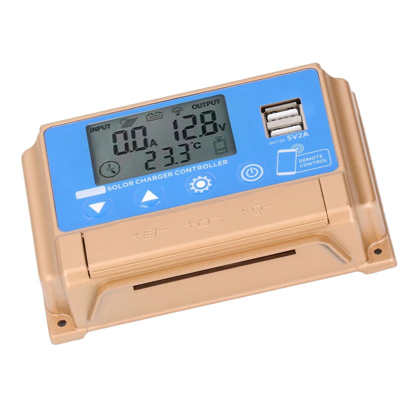 MPPT Solar Charge Controller, 12V 24V Adaptive Solar Panel Regulator