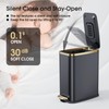 CEROELDA Small Bathroom Trash Can with Lid Soft Close-5L/1.3 Gal