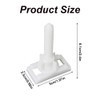 2 Pack Toilet Seat Hinge Bolts, Plastic White Rectangular Shaped