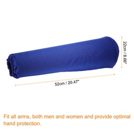 sourcing map 2 Set Welding Sleeves 20" Flame Retardant Cotton Welding Work Sleeves Fit Men and Women Heat Resistant Arm Protection Gardening Sleeve for Welding Machining Metal Handling, Blue