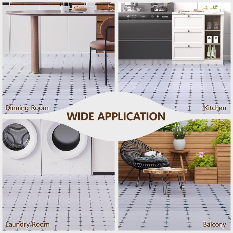 ACCOR HOME Peel and Stick Floor Tile, 40-Pack 12" x