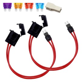 Gebildet 2pcs 12-24V 16 AWG Specialized Car Fuse Holder Connector Micro2 Blade Type Fuse Holder for Fusebox Panels with 4pcs Blade Fuse(3/5/10/15Amp)