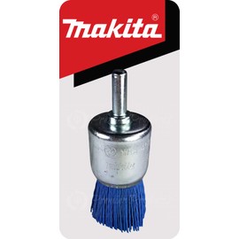 Makita 1 Piece - 1.25" Nylon End Brush For Power Drills - Ultra-Fine Conditioning For All Applications - 240 Grit