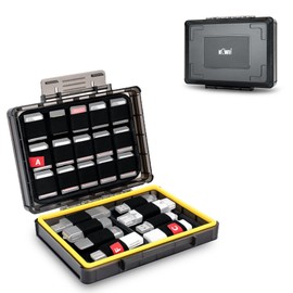 USB Flash Drive Case Holder, Thumb Drive Storage Case for 16 USB A/USB C Jump Drives, 30 SD SDHC SDXC CFexpress Type A Memory Card Case Organizer with Stackable Design