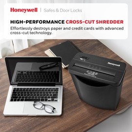 Honeywell Safes & Door Locks 9306F 6 Sheet Strip-Cut Paper Shredder, Black