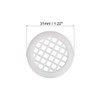 sourcing map Round Mesh Hole Air Vents Plastic Vent White