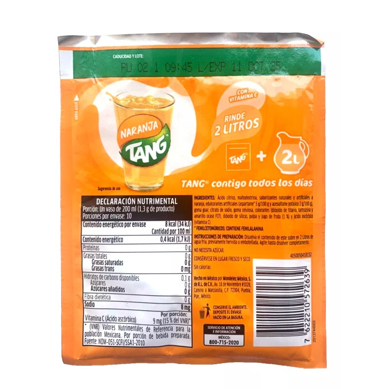 Tang 12-Pk TANG Orange Flavor Powdered Drink Mix 13g/.4oz