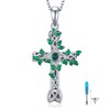 Feijiesi Celtic Cross Urn Necklace 925 Sterling Silver Celtic Religious