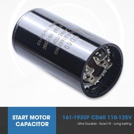 Seentech 161-193 uf/MFD 110-125 VAC ±20% Round Motor Start Capacitor 50/60 Hz AC Electric Universal Fit for AC Motor Run or Fan Start and Cool or Heat Pump Air Conditioner