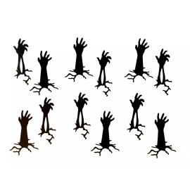 Silhouette 12 ZOMBIE HANDS BREAKING THROUGH THE GROUND, CREEPY SILHOUETTE DIE CUT/ CUTS