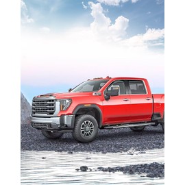 saleago Saleago in-Channel Window Rain Guards Fit for Chevy Silverado/GMC Sierra 2500HD 3500HD 2020-2025 Crew Cab Extra Durable Window Visors Window Deflectors Vent Shades Car Accessories-4 pcs 2-Q12