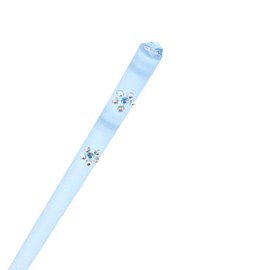Clear Hair Stick with Diamond Flower - Set of 3 Blue Yellow Pink