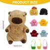 KBIBCK Capybara Plush with 9PCS Clothes&Accessories, 25cm Capybara Stuffed Animal,