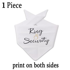 JXGZSO 1 Piece Wedding Dog Bandana Ring Security Dog Scarf Wedding Dog Scarf Gift (Ring Security CA)