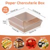 100 Pack Charcuterie Boxes with Clear Lids,5.5"×4.9"×2.4" Disposable Square Food