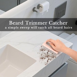 Linkidea 4 Pack Beard Cleaner Brush for Sink, Beard Trimmings and Hair Clean Up Tool for Men's & Women's, Easy Clean Countertops and Bathroom Surfaces (Pink)