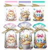 Rikolto 50 PCS Easter Drawstring Gift Bags,Plastic Easter Bags for