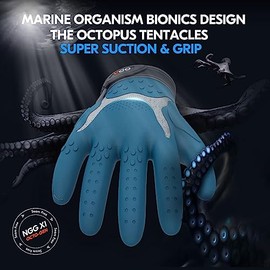 Vgo... NGG X1 1 par de guantes utilitarios sin costuras, guantes de trabajo de seguridad, guantes mecánicos de palma antideslizantes (L, azul, TP1112)