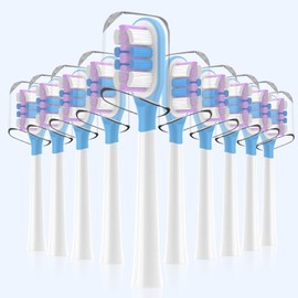 Kompatibel mit Laifen Elektrische Zahnbürste Schallzahnbürste Ersatz Zahnbürste Köpfe, für Laifen Aufsteckbürsten, Mit Staubabdeckung,10 Stück (Ultra Whitening, M)