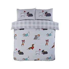 Rapport Home Winter Tails Christmas Duvet Cover Set, Polycotton, Multi, Single