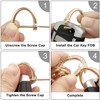 OHKYOOT Microfiber Leather Wristlet Keychain,Wrist Keychain Car Key Chain with
