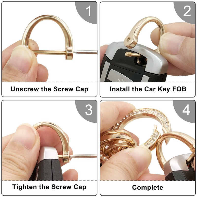 OHKYOOT Microfiber Leather Wristlet Keychain,Wrist Keychain Car Key Chain with