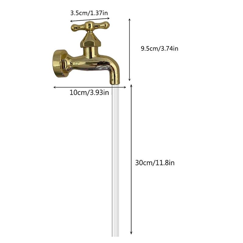 Decorative Metal and Plastic Faucet Fountain with Circulating Water, for