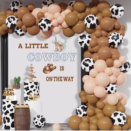A Little Cowboy is on The Way Baby Shower Wall Decal Cowboy Baby Shower Decorations Western Cowboy Backdrop Cowboy Party Decorations