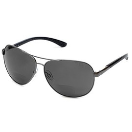 Grand Banks 477BF Metal Polarized Bi-Focal Sunglassess in Gunmetal & Grey +2.00