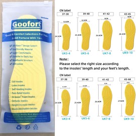 Goofort Orthotic Insoles for Women Men Posture Corrector 4 in 1 Gel Insoles Flat Feet Arch Support Orthopedic Overpronation Supination