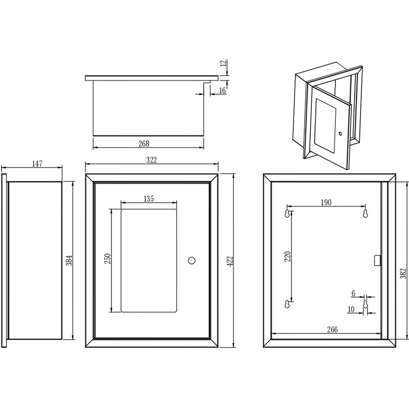 Aluminium Cabinet for Fire Escape Ladder | Universal Access Box