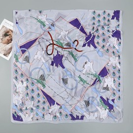 WEIGEER Silk Scarf Women Chiffon Shawl Red Scarf Neck Cief Long Head Wrap Thin Scarf Beach Women Hijab Belt Vintage Bridal Shawl Binder Chiffon Scarf Colourful Cloth L180/W90 (Blue)