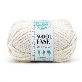 Lion Brand Yarn Wool-Ease Thick & Quick Yarn, Soft and Bulky Yarn for Knitting, Crocheting, and Crafting, 1 Skein, Starlight