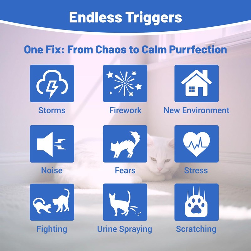 JOURNEWARD Cat Calming Diffuser, Cat Calming Pheromone Diffuser, Safe Cat