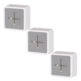 HARFINGTON 3pcs Self Adhesive Hooks Waterproof ABS Silicone Shower Robe Towel Wall Hooks Adhesive Push Dish Towel Hooks Without Drill for Bathroom Kitchen Washroom Home, Gray