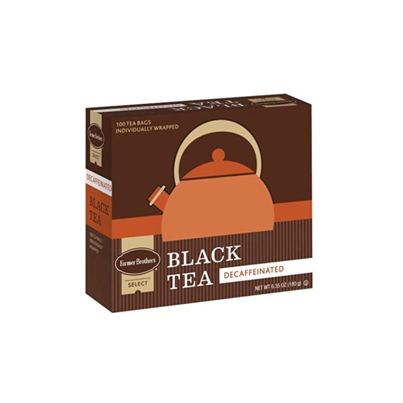 Farmer Brothers Decaf Tea Bags, Black Tea, 100 count