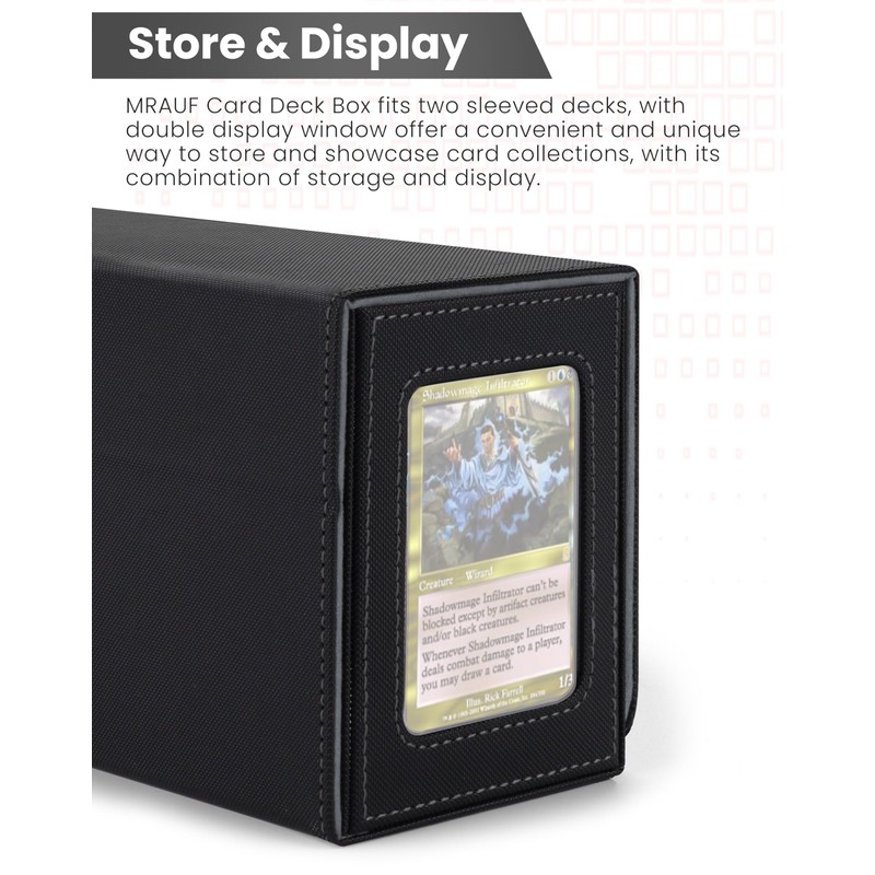 MRAUF MTG Deck Box with Double Commander Display and Dice