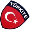 EmbTao Turkey Flag Shield Patch Embroidered National Morale Applique Iron