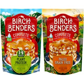 Birch Benders 14 oz, Plant Protein & 12 oz, Paleo Pancake & Waffle Mix