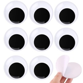 TrlaFy Large Wiggle Eyes, 2.36 inch Self Adhesive Giant Googly Wiggle Eyes for Crafts (60mm-10pcs)